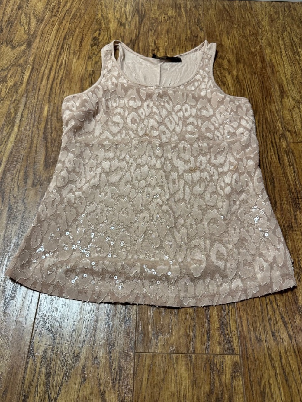 The Limited Women's Tank Top Leopard Beige Sparkle Size XS